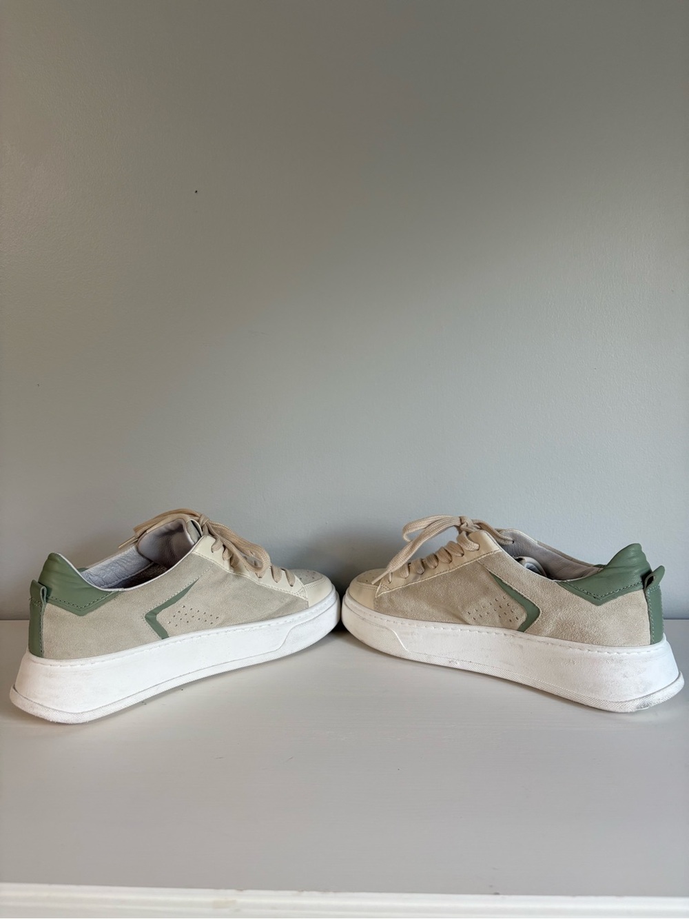 Miz Mooz Tristin Suede Platform Sneakers Sage Green 38 - Picture 8 of 12